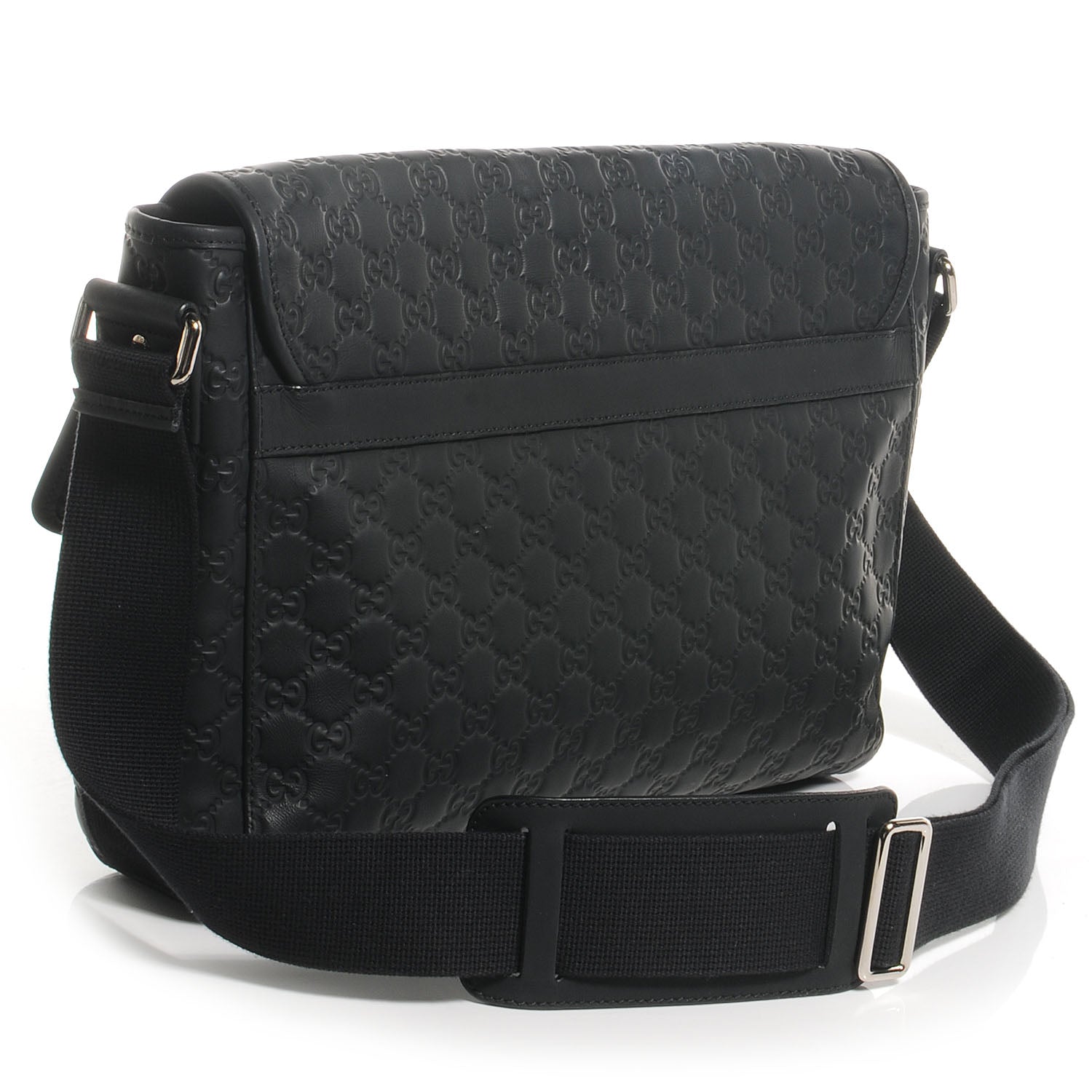 Gucci Rubber Guccissima Medium Messenger Bag Black 3 of 7