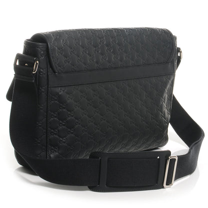 Gucci Rubber Guccissima Medium Messenger Bag Black 3 of 7