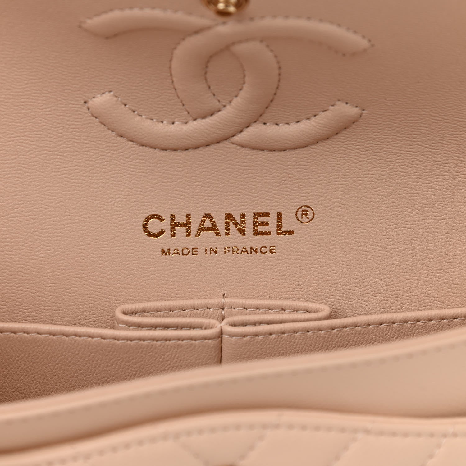 Chanel Caviar Chevron Quilted Small Double Flap Beige 6 of 11