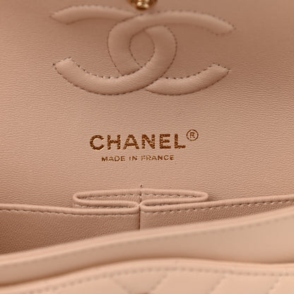 Chanel Caviar Chevron Quilted Small Double Flap Beige 6 of 11