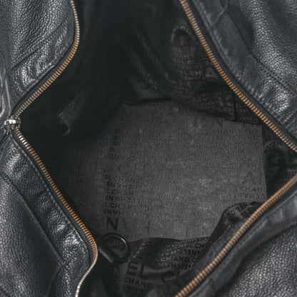 Chanel Caviar Square Stitched Bowler Black 5 of 12