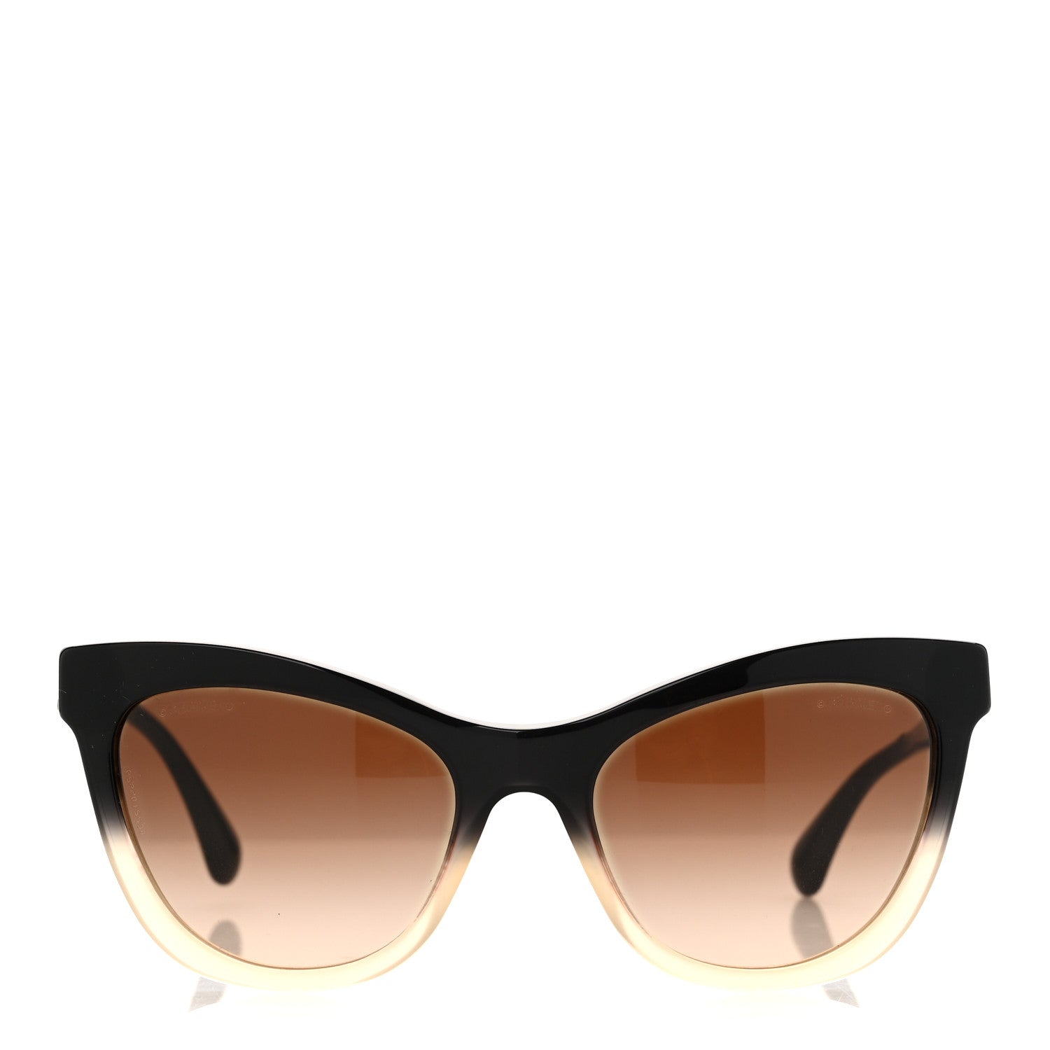Chanel Acetate CC Cat Eye Summer Sunglasses 5350 Black Beige 2 of 7