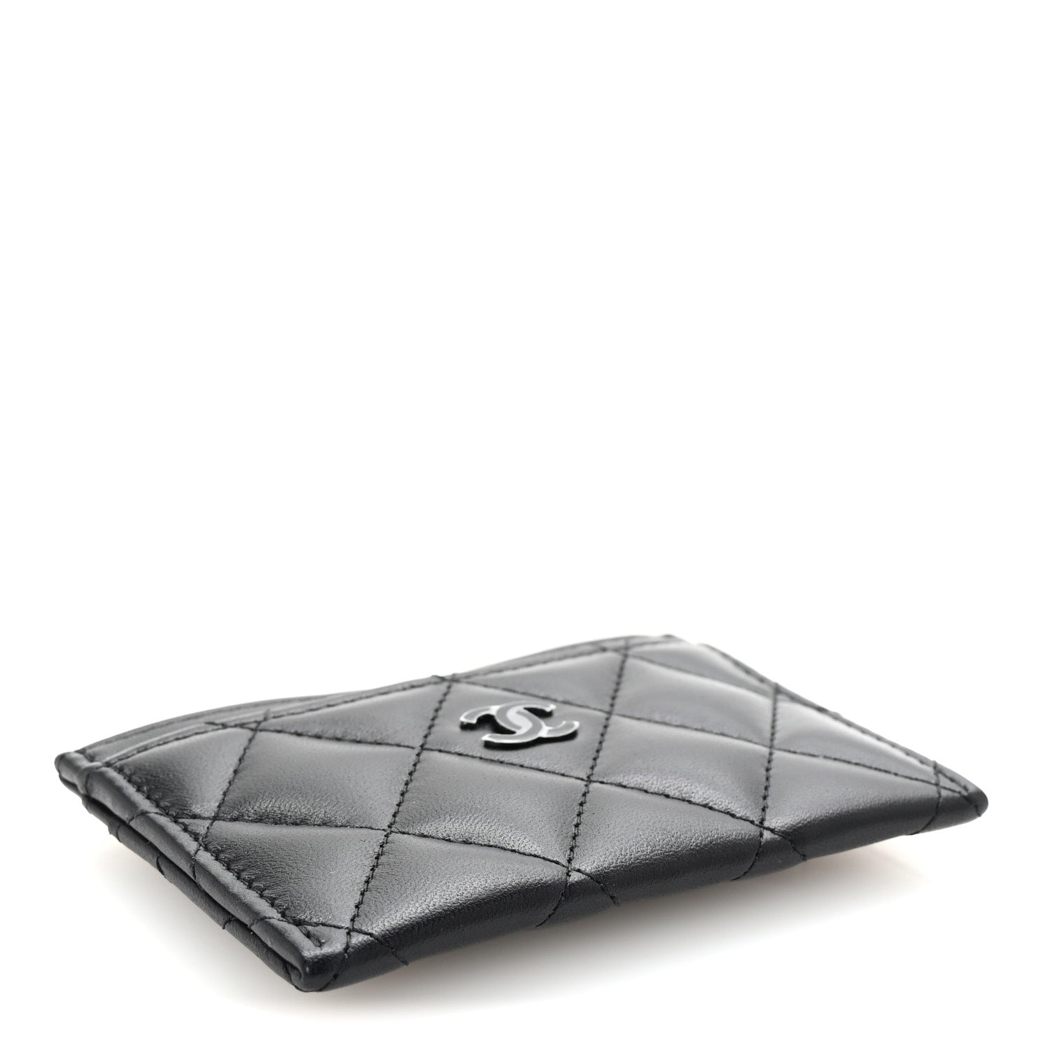 Chanel Lambskin Quilted Card Holder So Black 4 of 9