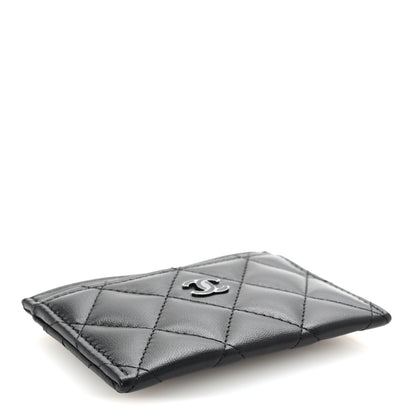 Chanel Lambskin Quilted Card Holder So Black 4 of 9