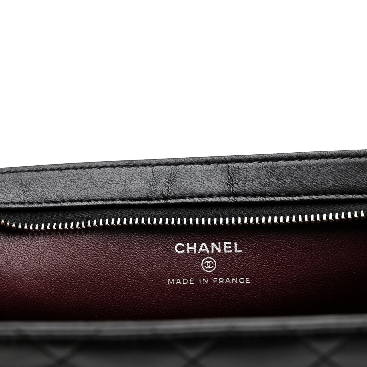 Lambskin Quilted Cosmetic Case Black