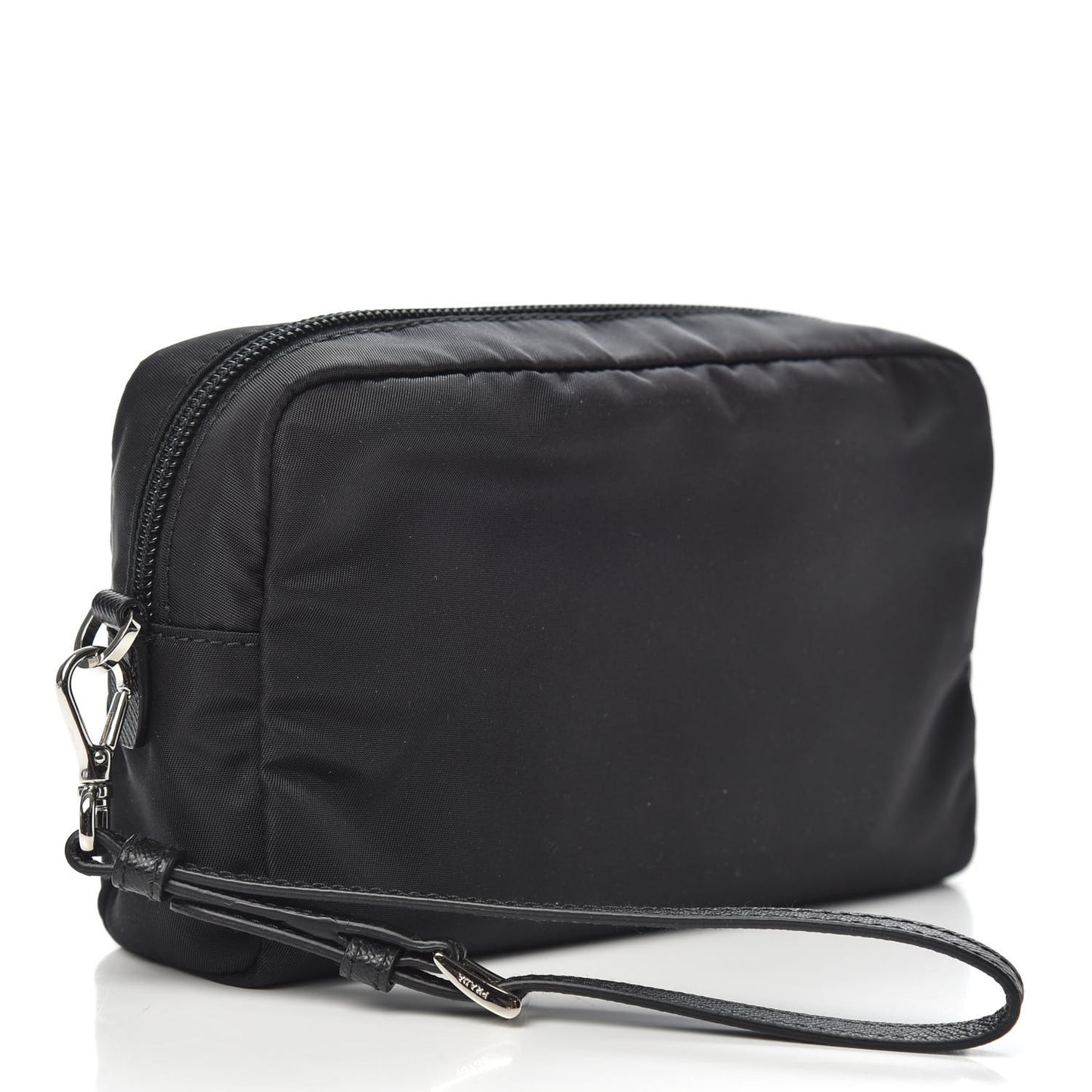 Tessuto Nylon Saffiano Wristlet Black