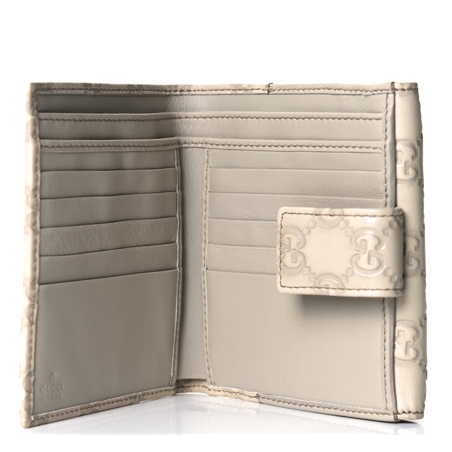 Gucci Guccissima Princy French Flap Wallet Off White 5 of 12