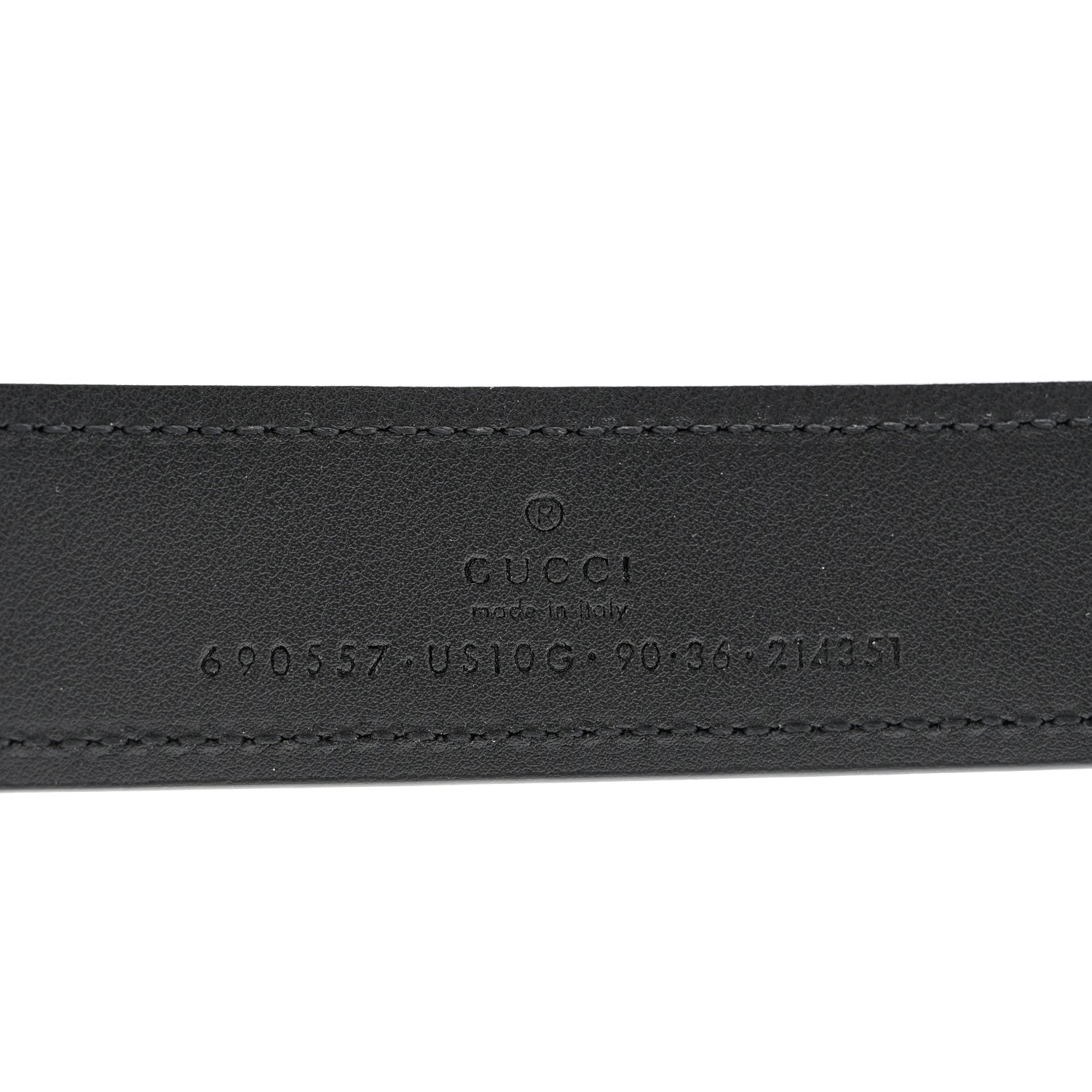 Gucci Ciny Lux Calfskin Blondie 30mm Belt 75 30 Black 3 of 5
