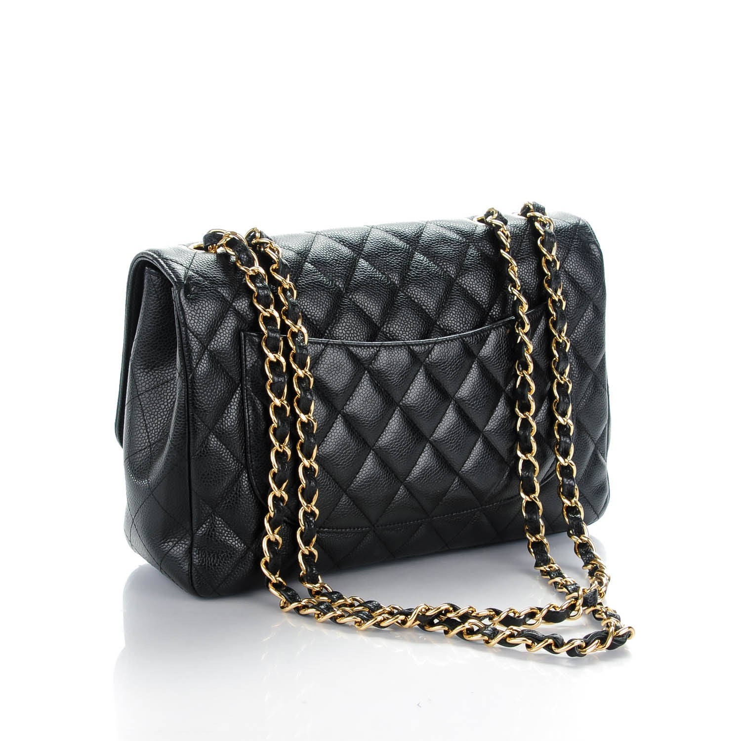 Chanel Caviar Quilted Jumbo Single Flap Black 3 of 8
