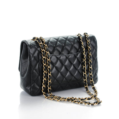 Chanel Caviar Quilted Jumbo Single Flap Black 3 of 8