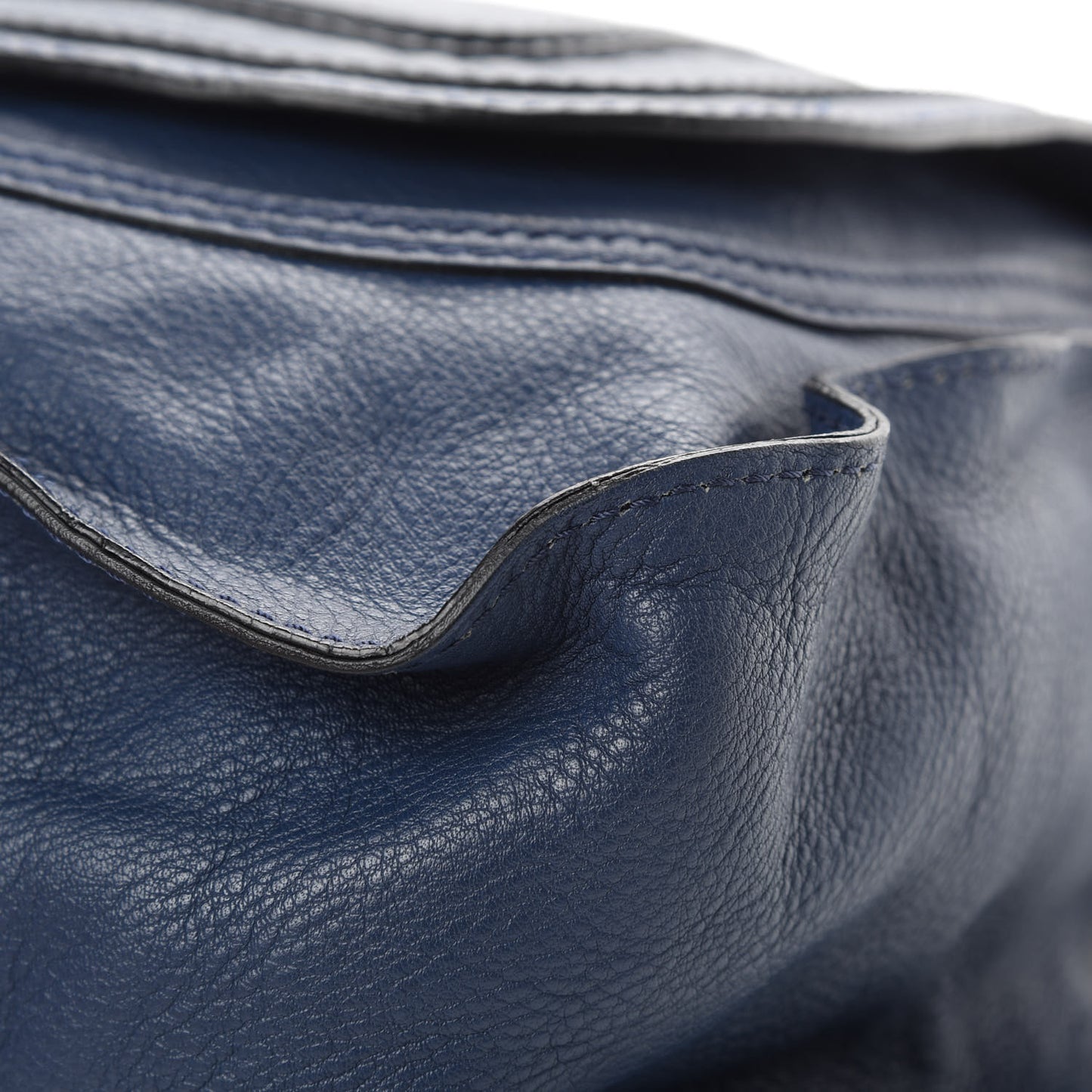 Calfskin Large Marcie Satchel Royal Navy