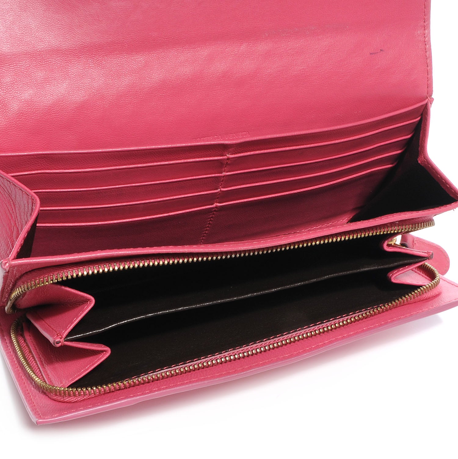 Bottega Veneta Nappa Intrecciato Continental Wallet Fuchsia 6 of 9