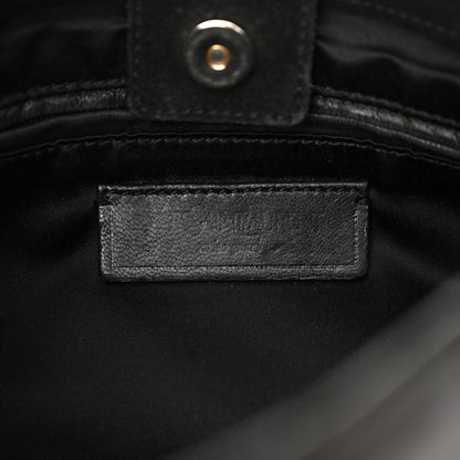 Saint Laurent Suede Horn Studded Y Mombasa Hobo Black 6 of 12