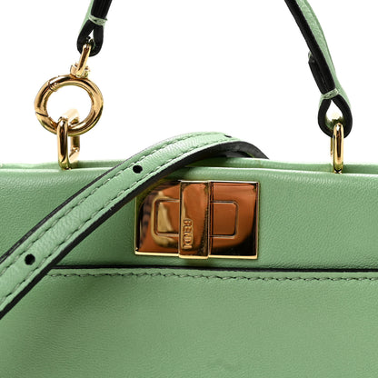Fendi Shiny Nappa Micro Peekaboo Iconic Satchel Verde Acqua 7 of 9