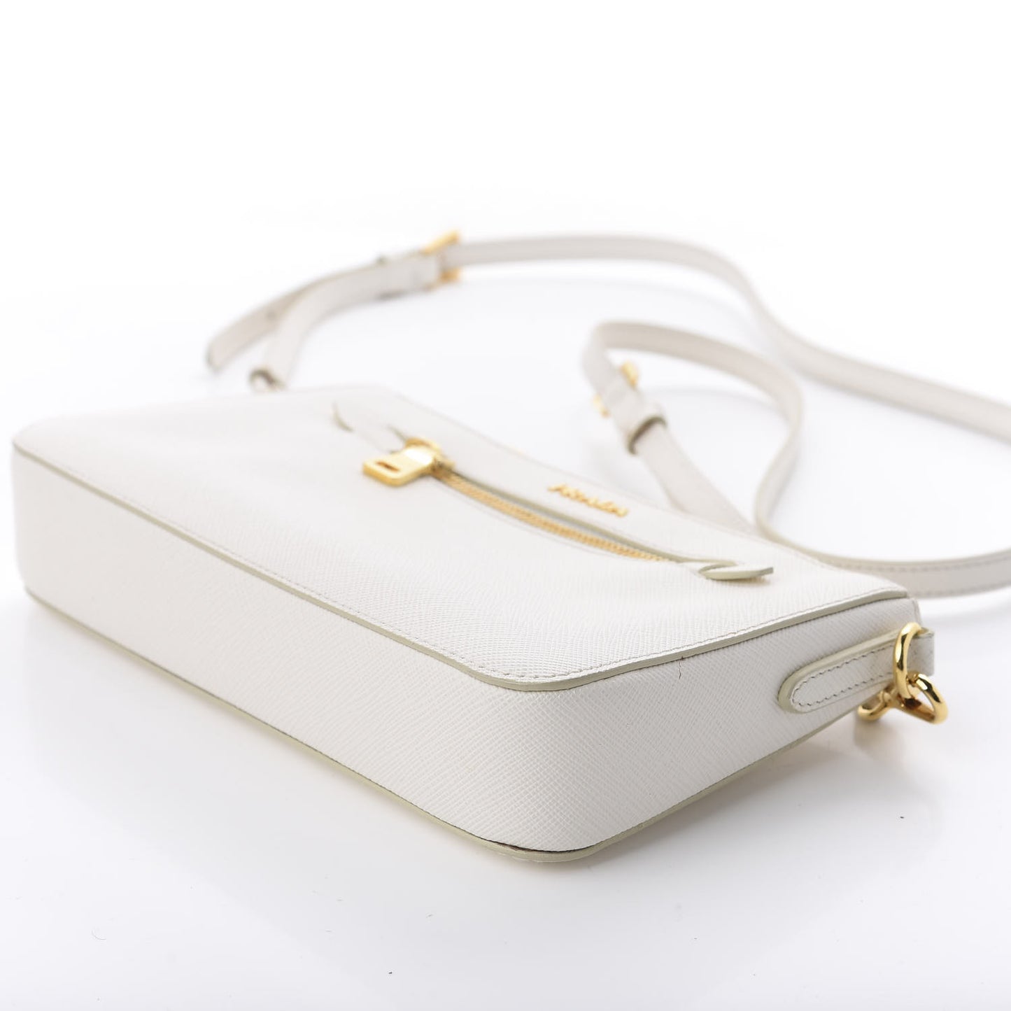 Saffiano Crossbody Bag White