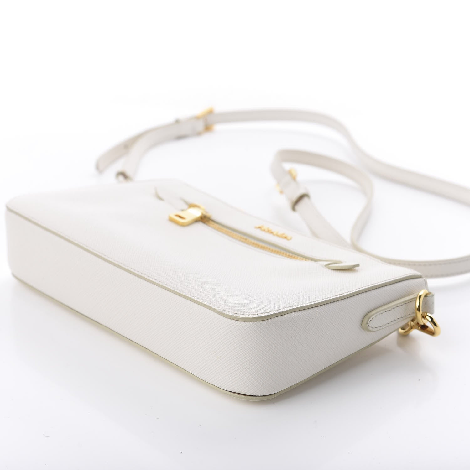 Prada Saffiano Crossbody Bag White 6 of 10