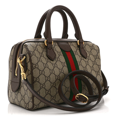 Gucci GG Supreme Monogram Web Small Ophidia Top Handle Bag  Beige Ebony 3 of 11