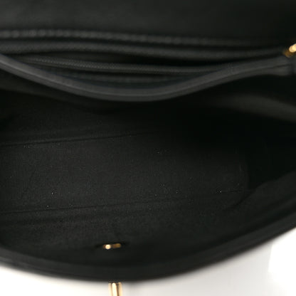 Chanel Grained Calfskin Small Chevron Chic Top Handle Flap Black 5 of 11
