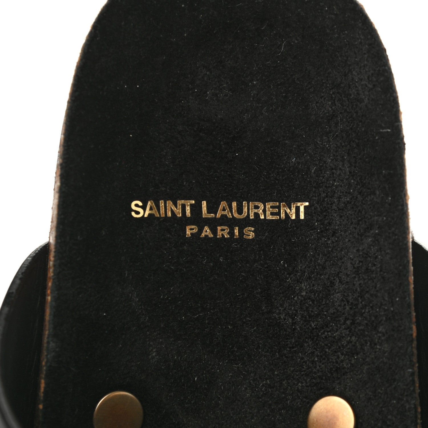 Saint Laurent Calfskin Jimmy Cross Slides 40 Black 7 of 10