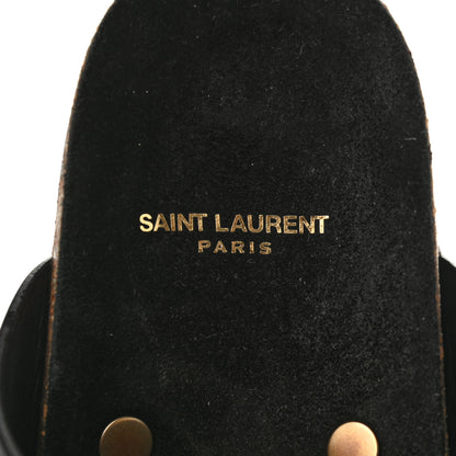 Saint Laurent Calfskin Jimmy Cross Slides 40 Black 7 of 10