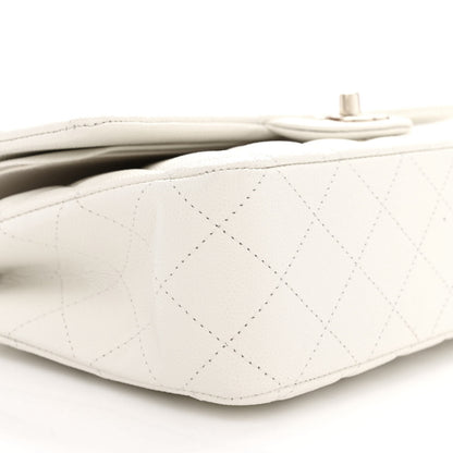 Chanel Caviar Quilted Medium Double Flap White 10 of 11