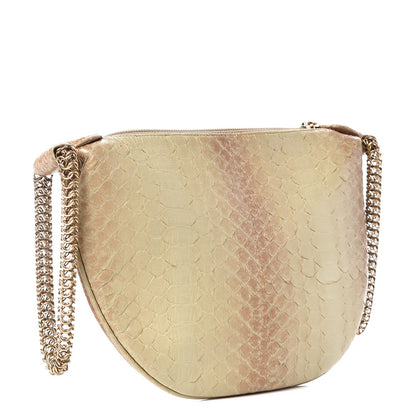 Chanel Python Fortune Cookie Clutch Beige 3 of 7