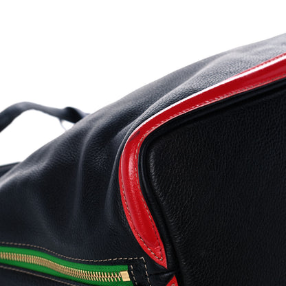 Alexander McQueen Pebbled Calfskin Skull Padlock Tote Black Navy Red Green 9 of 15