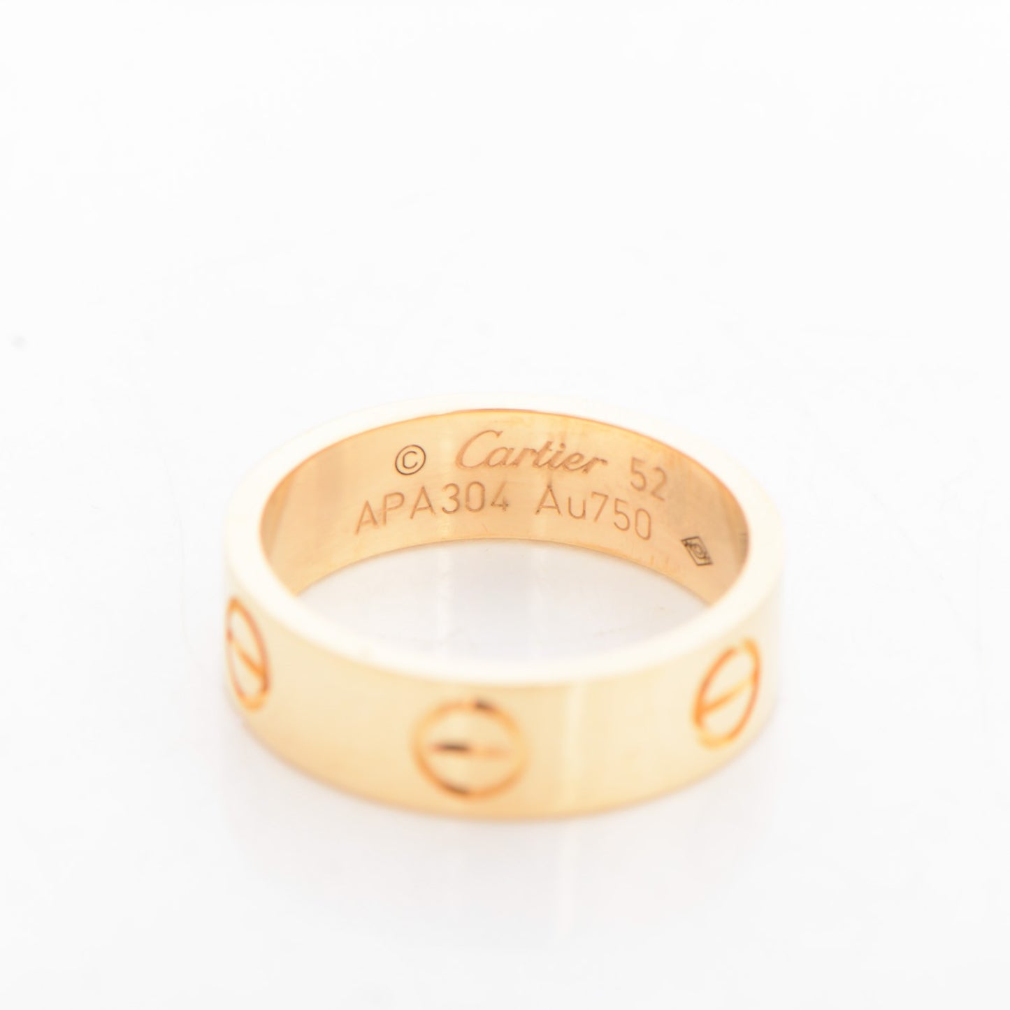 18K Yellow Gold 5.5mm LOVE Ring 52 6