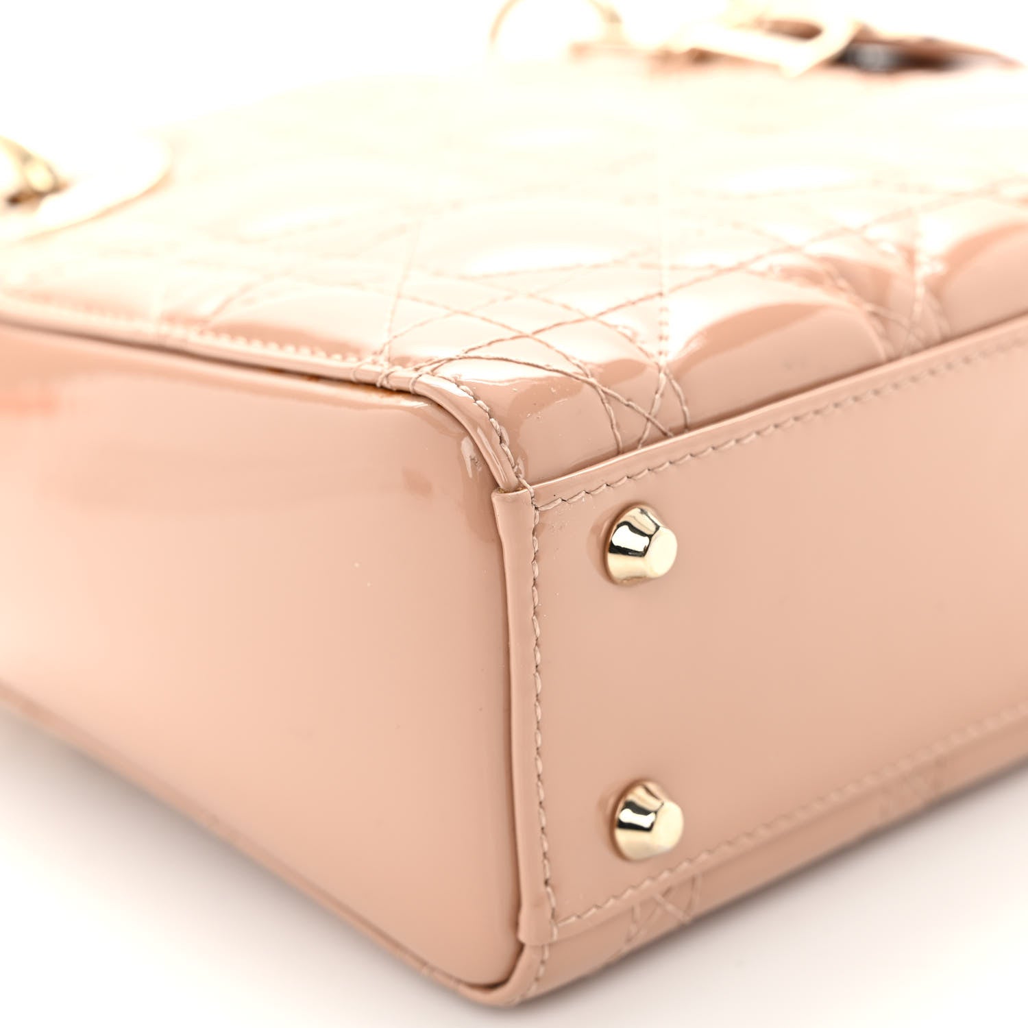 Christian Dior Patent Cannage Mini Lady Dior Light Pink 8 of 10