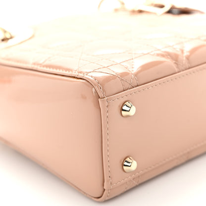 Christian Dior Patent Cannage Mini Lady Dior Light Pink 8 of 10
