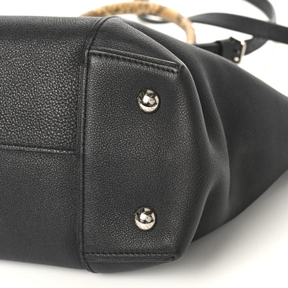 Louis Vuitton Veau Cachemire Snakeskin Soft Lockit MM Black 8 of 9