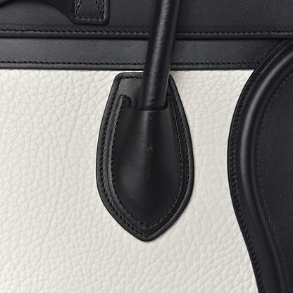 Celine Bullhide Calfskin Mini Bi-Color Luggage Black White 10 of 17