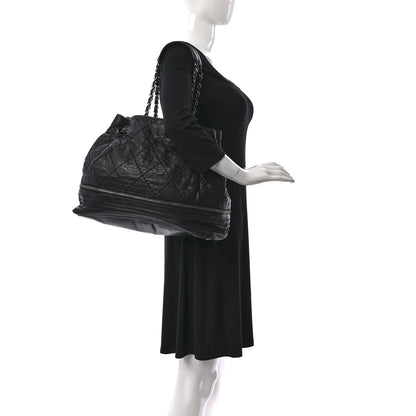 Chanel Lambskin Expandable Tote Black 2 of 9