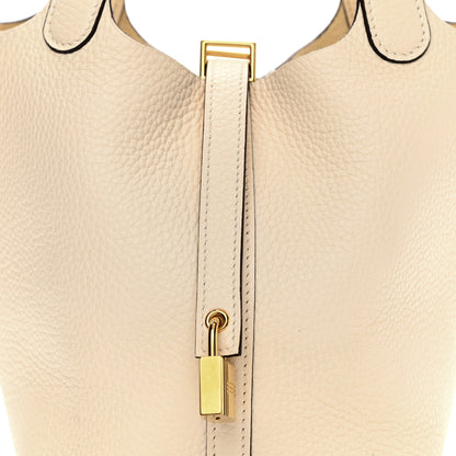 Hermes Taurillon Clemence Picotin Lock 18 PM Nata 8 of 11