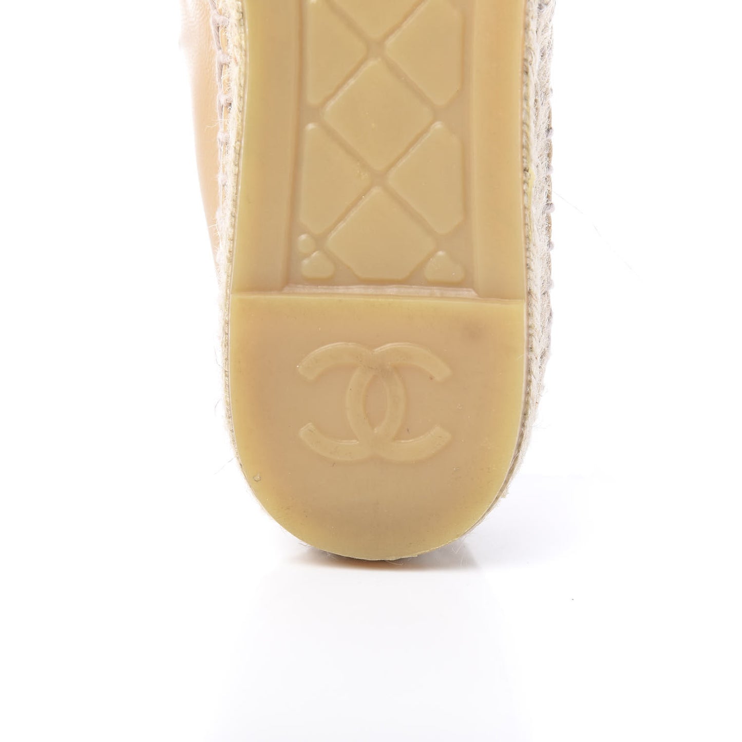 Lambskin CC Espadrilles 37 Beige Black