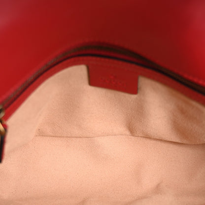 Gucci Calfskin Matelasse Small GG Marmont Shoulder Bag Hibiscus Red 5 of 16