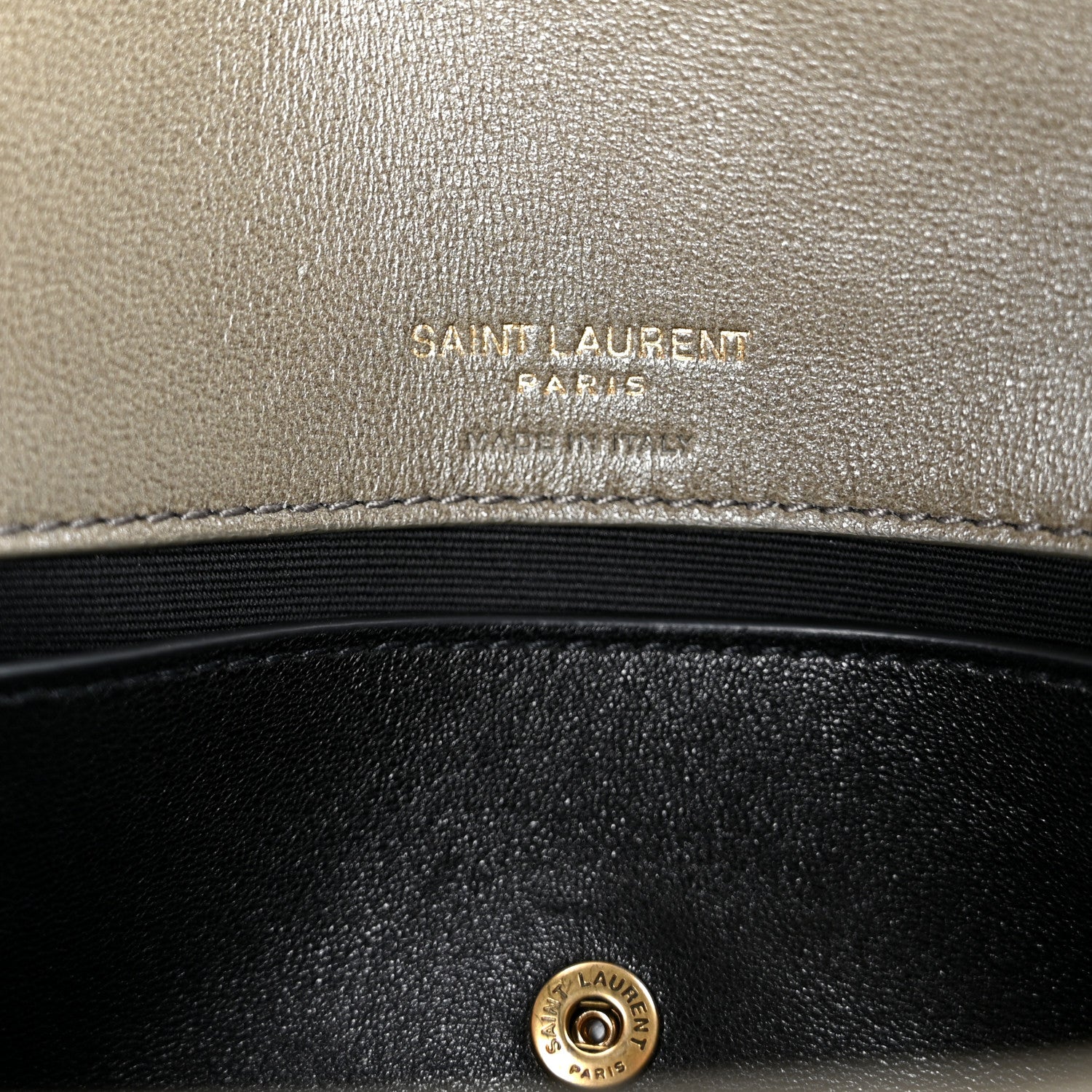 Saint Laurent Lambskin Chevron Quilted Mini LouLou Dark Strong Moss 7 of 14