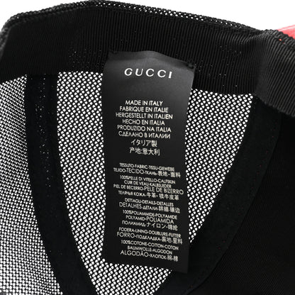 Gucci Cripto Calfskin Logo Baseball Hat XL Hibiscus Red 9 of 9