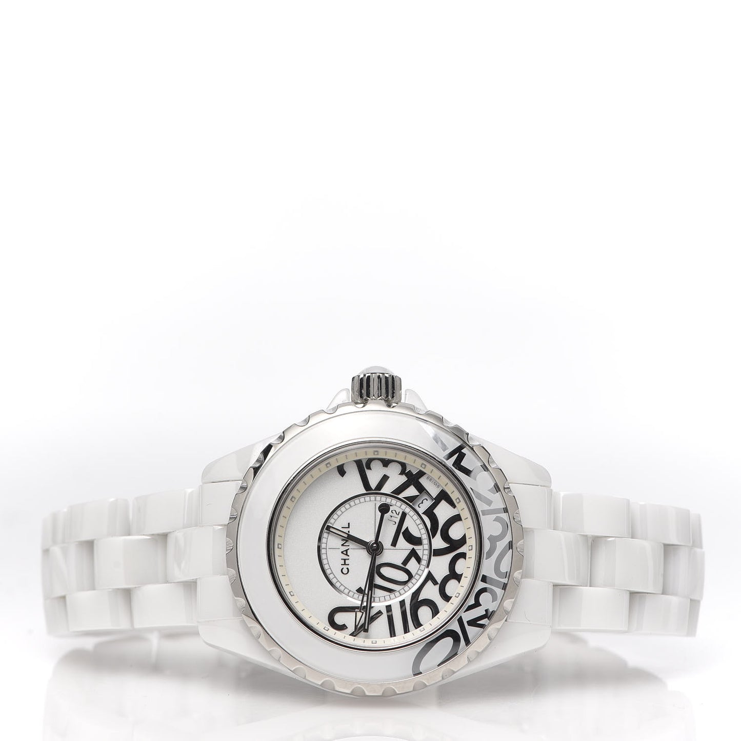 Stainless Steel Ceramic 33mm J12 Limited Edition Graffiti Quartz Watch White