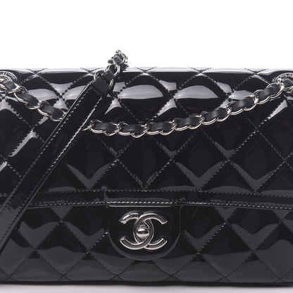 Chanel Patent Quilted Large Coco Shine Flap Black 11 of 12