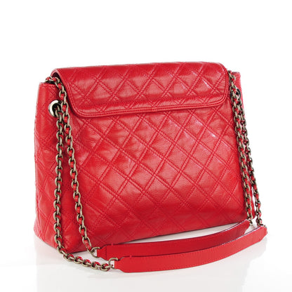 Marc Jacobs Lacquered Lambskin Quilted The XL Single Flap Red 6 of 12