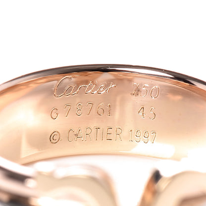 Cartier 18K Pink Yellow White Gold C De Ring 45 3.25 4 of 5