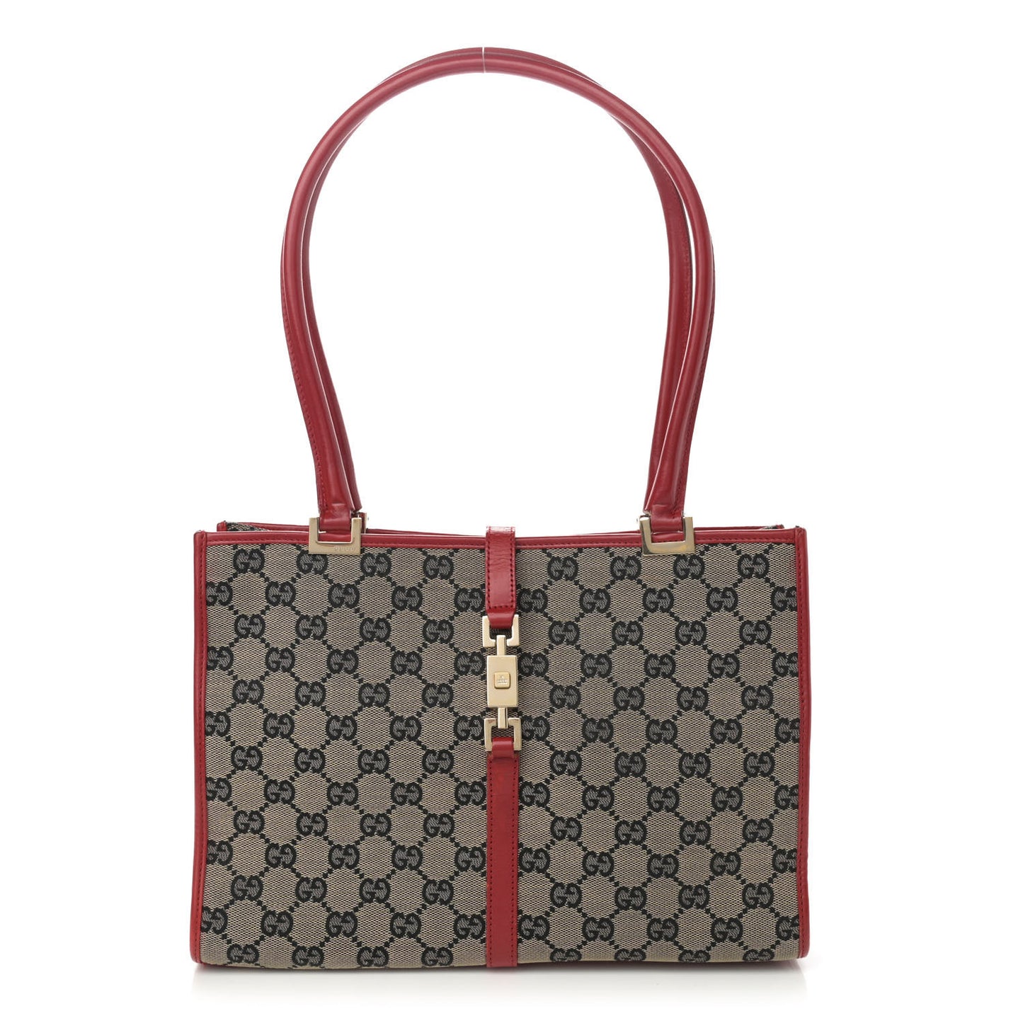 Monogram Small Bardot Shoulder Bag Red