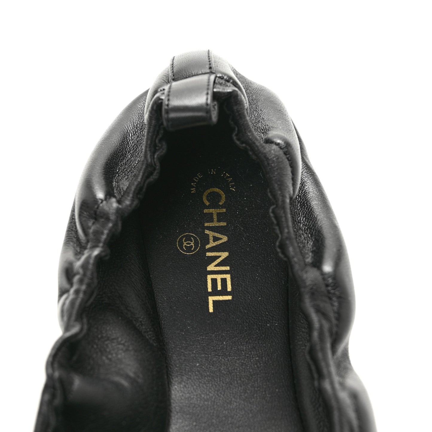 Lambskin CC Turnlock Ballerina Flats 40.5 Black