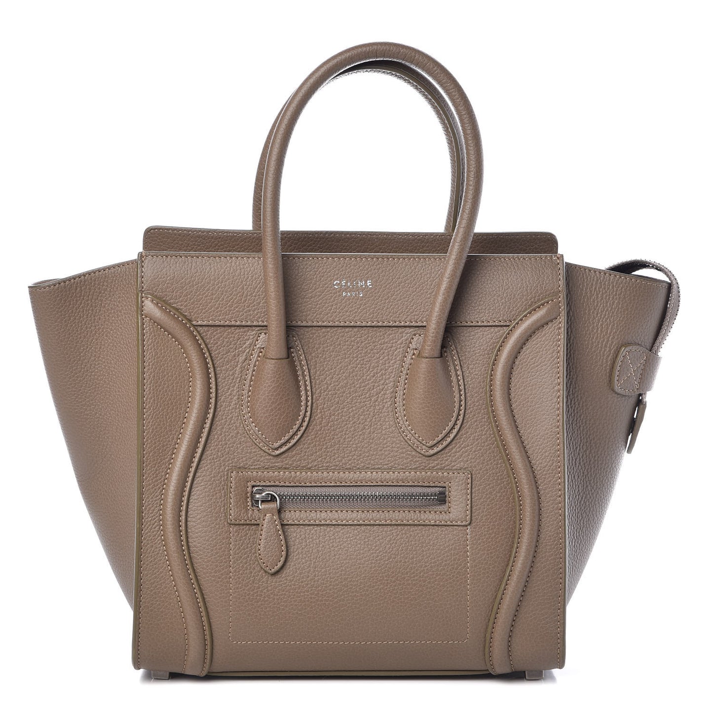 Drummed Calfskin Micro Luggage Souris