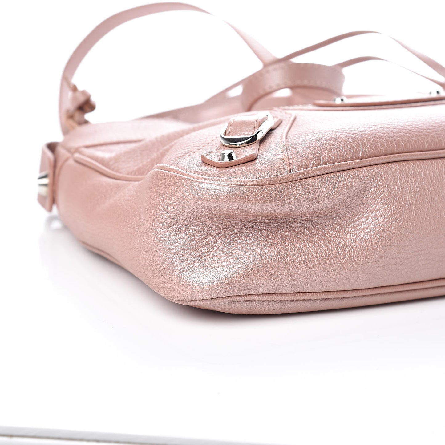 Chevre Classic Silver Hardware Hip Rose