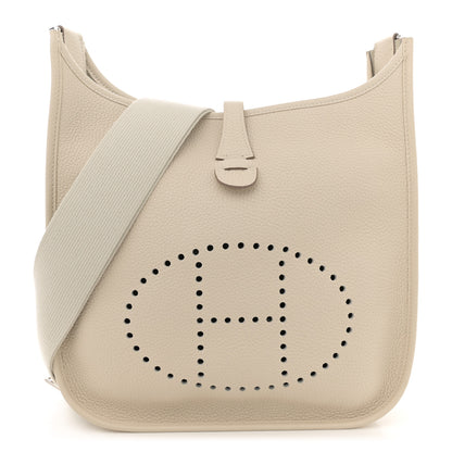 Hermes Taurillon Clemence Evelyne III PM Craie 1 of 11