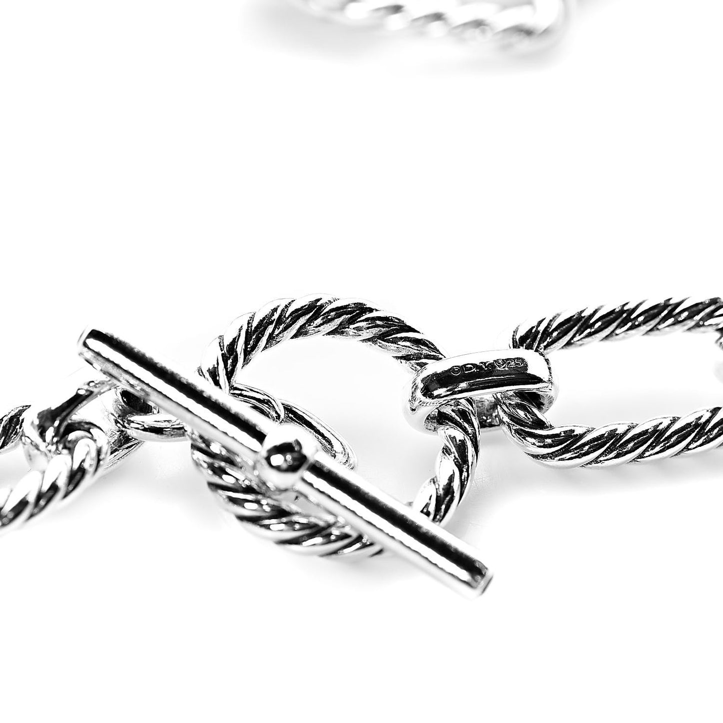 Sterling Silver Blue Sapphire 9.5mm Cushion Link Chain Necklace
