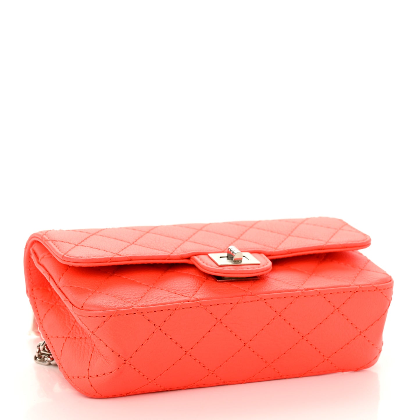 Goatskin Quilted 2.55 Reissue Flap Belt Bag Orange