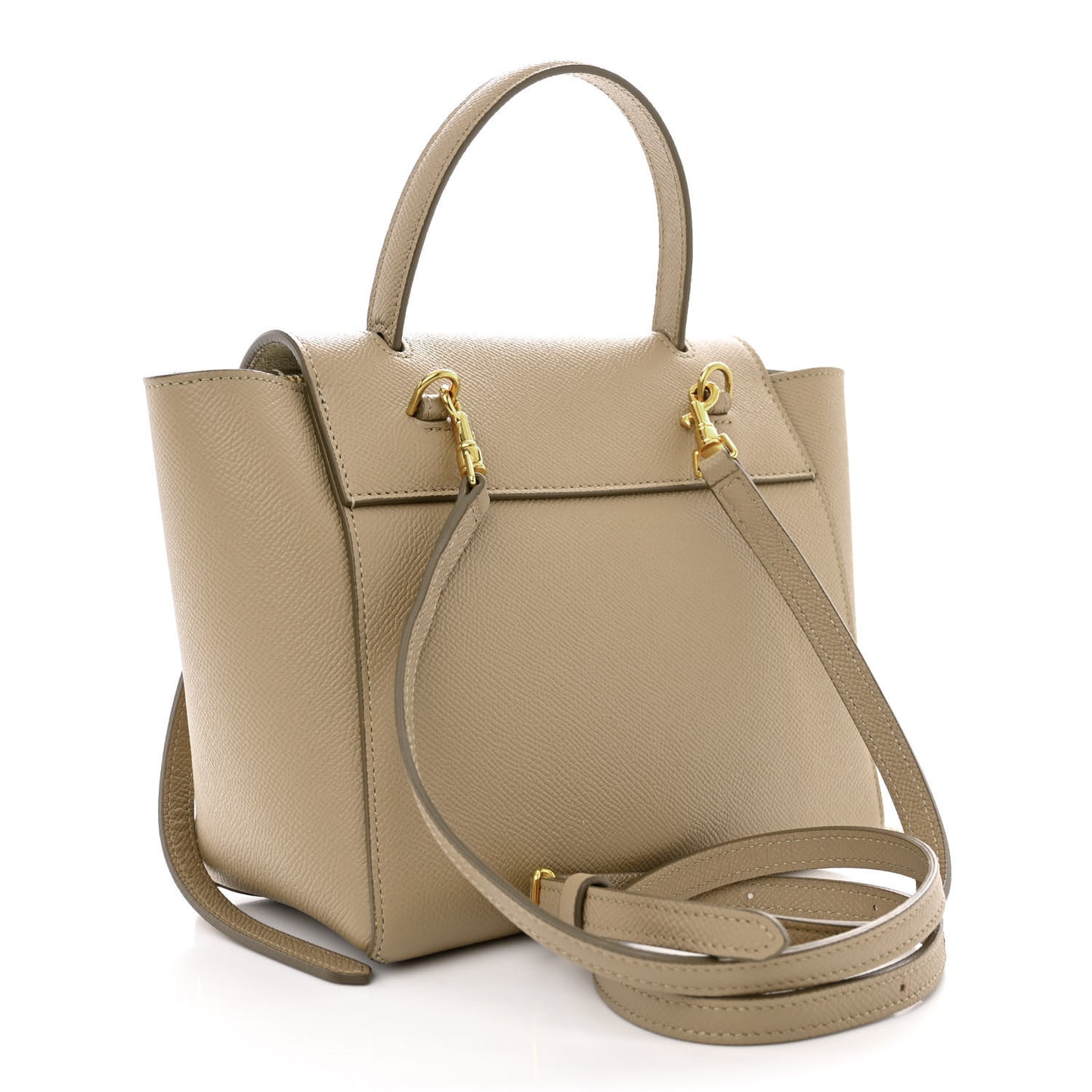 Grained Calfskin Nano Belt Bag Light Taupe